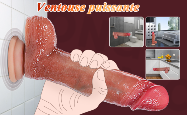 Godemichet Sextoy Homme avec Ventouse Puissante – Image 8