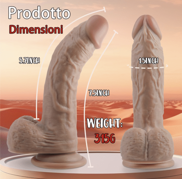Gode XXL réaliste large 19cm ventouse – Image 5