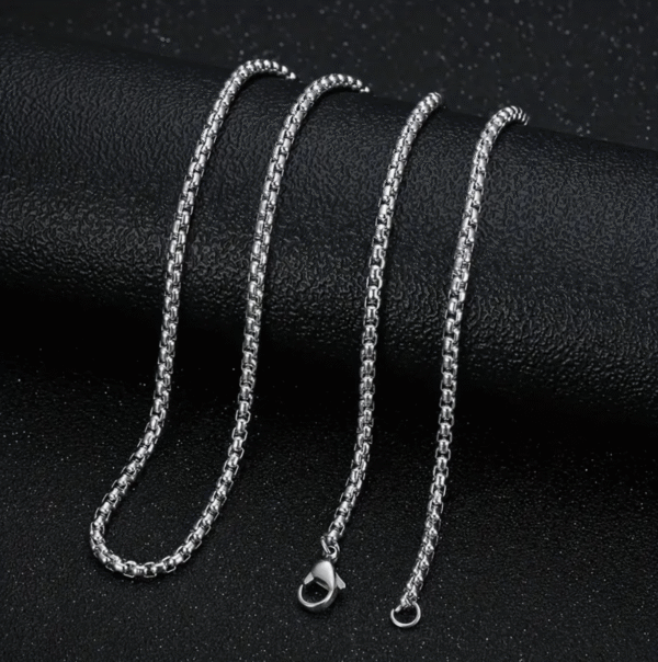 Collier argenté acier – Image 3