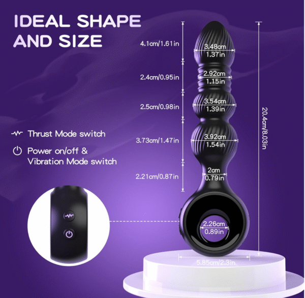 Plug anal vibrant avec 10 vibrations – Image 7