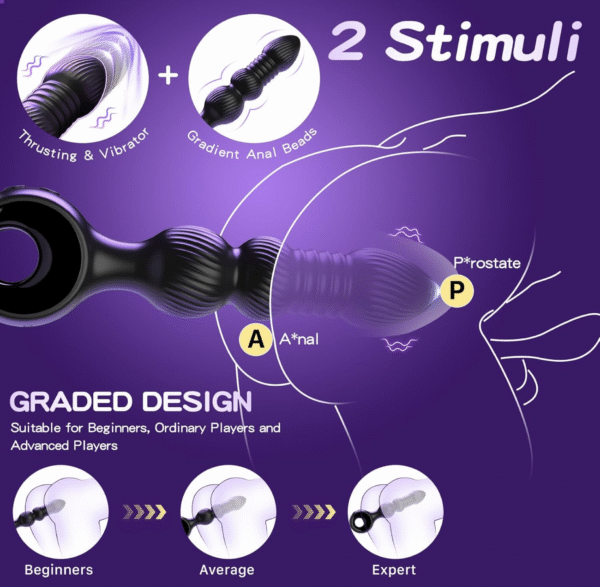 Plug anal vibrant avec 10 vibrations – Image 4