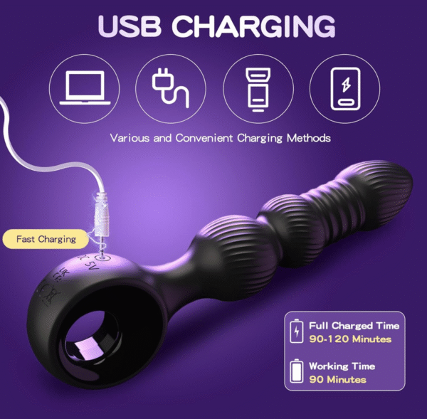 Plug anal vibrant avec 10 vibrations – Image 3