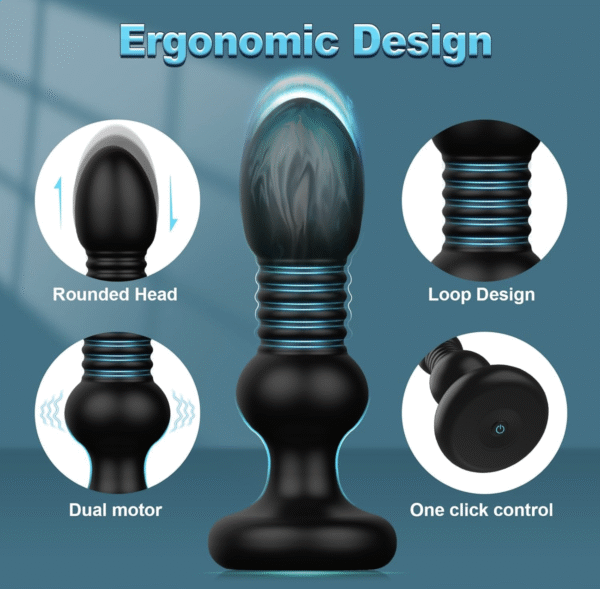 Plug anal vibromasseur 5 modes vibration  – Image 5