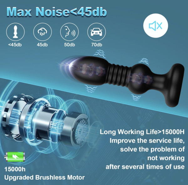Plug anal vibromasseur 5 modes vibration  – Image 4